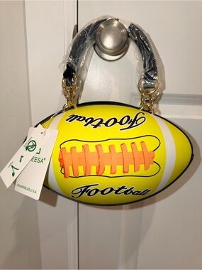 Caleesa #6675 Football Novelty Crossbody Purse NWT